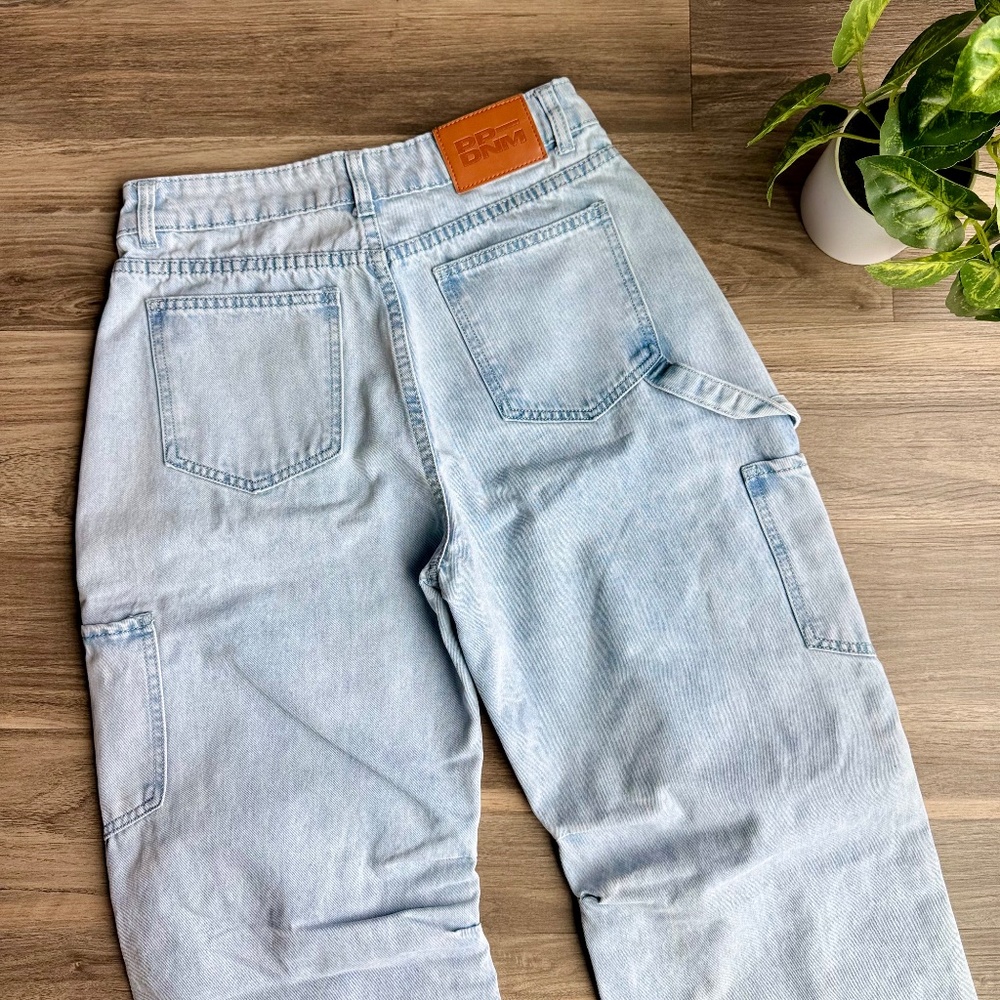 Princess Polly Miami Vice Light Wash Utility Cargo Denim Pants‎ Size 6 - Picture 10 of 14